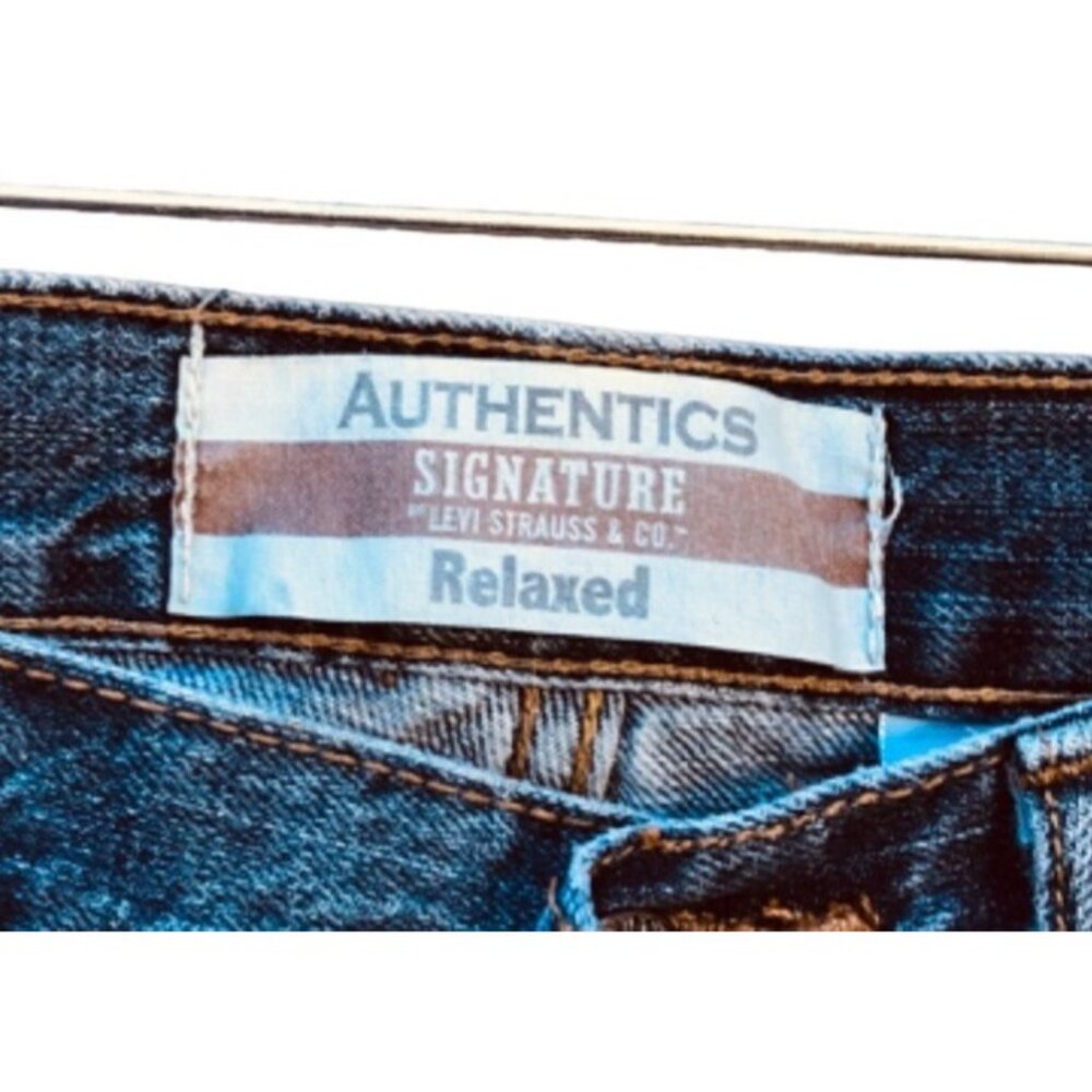Authentics Signature Levi Strauss Mens Relaxed Fit Blue Jeans 30x30 - Picture 2 of 5